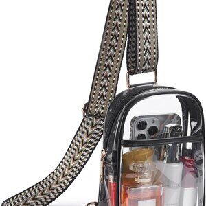 Clear Bag for Stadium Events Women's Clear Purses for Women Stadium Crossbody Ba